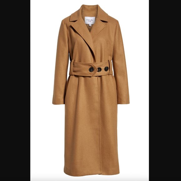 Camel Belted Coat - Picture 2 of 3
